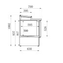 Edelstahl Saladette für 8x 1/6 GN mit Deckel