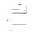 Combisteel Pizzatisch, 3 Türen