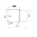 COMBISTEEL Bäckerei Kühltisch 2 Türen -...