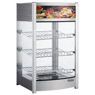 Gastro Wärmevitrine mit 3 Rosten, Edelstahl