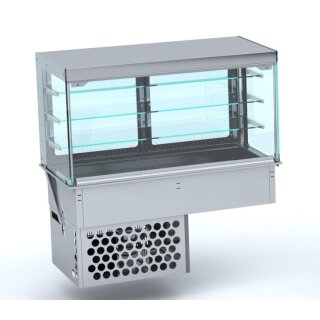 Combisteel Drop-In Kühlvitrine 4/1 GN – Umluft, LED-Beleuchtung, geschlossen