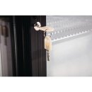 Schwarzer Barkühlschrank Serie G mit 2 Schiebetüren und 208 Liter