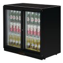 Schwarzer Barkühlschrank Serie G mit 2 Schiebetüren und 208 Liter