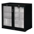 Polar Barkühler mit 2 Glastüren 208 Liter und LED-Innenbeleuchtung schwarz