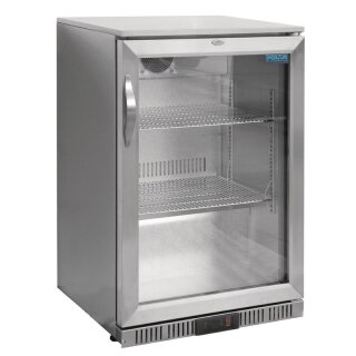 Polar Barkühlschrank mit 138 Liter - aus Edelstahl, 1 Tür, Umluft