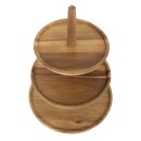 3-stufige Etagere aus Holz Ø 30,5 cm - für Buffet & High Tea
