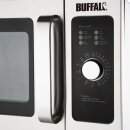 Gastro Mikrowelle mit 25 Liter und 1000-Watt-Einstellung aus Edelstahl