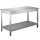 Saro Arbeitstisch 1600x700x850mm mit Grundboden aus Edelstahl