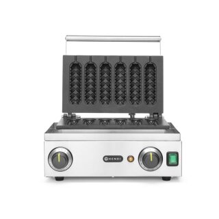 Hendi Waffeleisen Corn Dog - 6 Waffeln gleichzeitg backen, Teflon®-Antihaft
