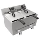 Profi Doppel-Fritteuse 2x3kW - Tischgerät, 2x8L, 230V