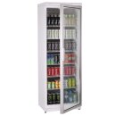 KBS Glastürkühlschrank CD 350 weiß - Umluftkühlung, LED Innenbeleuchtung