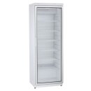 Gastro Kühlschrank mit 350 Liter - 1 Glastür, Umluft, weiß