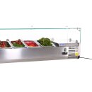 KBS Kühlaufsatzvitrine mit Glasfront für 4x GN...