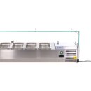 KBS Kühlaufsatzvitrine mit Glasfront für 4x GN 1/3 für Pizzatische