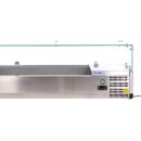 KBS Kühlaufsatzvitrine mit Glasfront für 4x GN 1/3 für Pizzatische