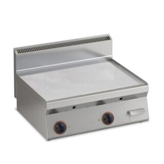 Elektrischer Grillplatte mit 2 Heizonen, glatt