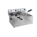 Doppelfritteuse 2×8 Liter - aus Edelstahl,...