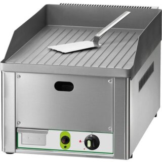 KBS Gasgrillplatte 1 Heizzone gerillt 4 kW Piezozündung Edelstahlgehäuse