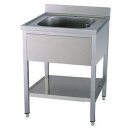 KBS Spültisch mit 1 Becken und Grundboden 700 x 600...