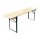 Klapptisch 50 x 220 x 78 cm - bis 100 kg belastbar, grüner Stahlrahmen, für Events