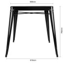 Bolero Bistro Quadratischer Stahltisch Schwarz - 660Mm