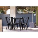 Bolero Bistro Quadratischer Stahltisch Schwarz - 660Mm