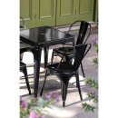 Bolero Bistro Quadratischer Stahltisch Schwarz - 660Mm