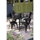 Bolero Bistro Quadratischer Stahltisch Schwarz - 660Mm