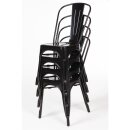 Bolero Bistrostuhl Aus Stahl Schwarz (4Er Pack)