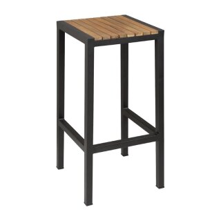 Bolero Barhocker Stahl- Und Akazienholz