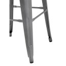 Bolero Barhocker Aus Stahl Mit Holzsitz - Grau (4 Stück)
