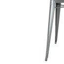 Bolero quadratischer Bistrotisch aus Stahl Grau 66cm