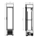 Gastro Kühlschrank mit Werbetafel - 232 Liter,...