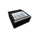 Combisteel Tischmodell Speiseeisvitrine Schwarz,Öffnet Auf Der Bedienungsseite
