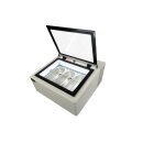 Combisteel Speiseeisvitrine mit Glasdeckel für 3x 5 Liter Tischmodel
