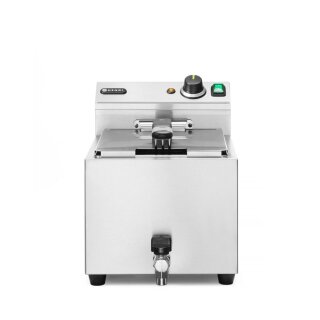 Hendi Profi Fritteuse 10 Liter - mit Ablasshahn, XL Modell 400V 6,6 kW