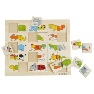 Match & Mix "Tiere"Holzpuzzle
