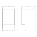 Combisteel Weinkühlschrank Single Zone - 118 Liter, LED-Beleuchtung, schwarz