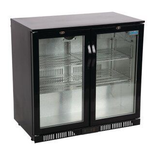 Polar Barkühlschrank mit 198 Liter - 2 Glastüren, LED-Innenbeleuchtung