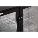 Polar Barkühlschrank mit 198 Liter - 2 Glastüren, LED-Innenbeleuchtung