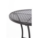 Bolero runder Bistrotisch in schlankem Design Stahl schwarz 60 cm