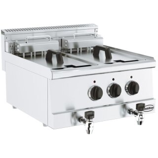 Combisteel Elektro-Tischfritteuse BASE 600 – Doppelgerät 2x10L, 15kW