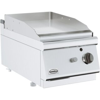 Gastro Gasgrillplatte 400 x 700 x 300 mm - Tischmodell, glatt, 6,5 kW