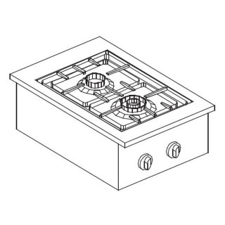 Drop -In Gasherd 2 Br. 7Kw