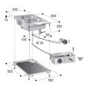 Gastro Bain-Marie mit 1 Becken 400 x 600 x 260 mm 230 V