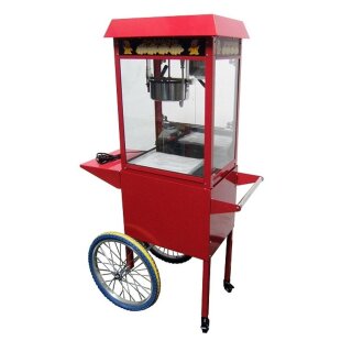 Popcorn - Maschine Inkl. Räder Nostalgie Retro