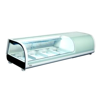 Combisteel Sushivitrine 4x 1/3 GN mit gebogenem Glas und LED-Beleuchtung