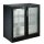 Barkühlschrank mit 2 Glastüren, schwarz