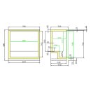 Combisteel Barkühlschrank mit 2 Glasschiebetüren schwarz
