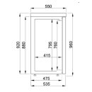 Combisteel Barkühlschrank mit 680 Liter, 4 Türen